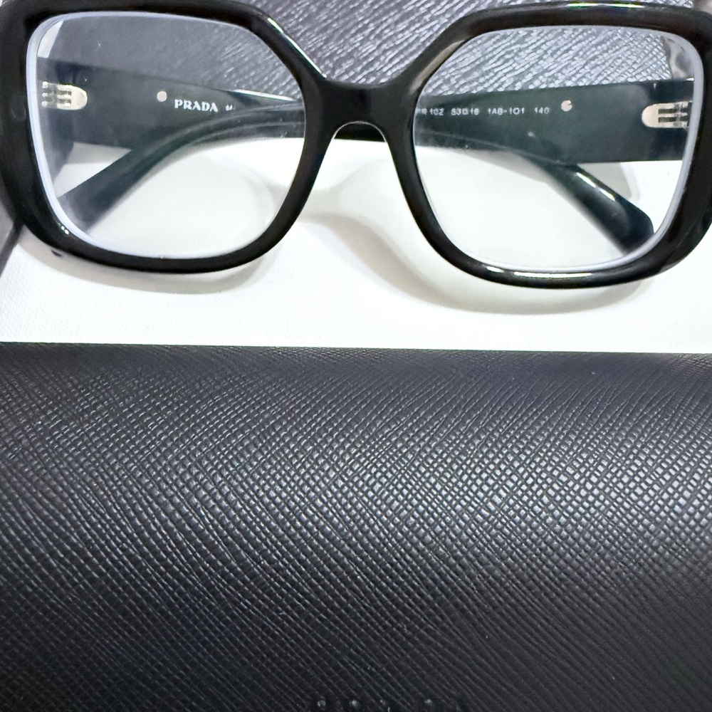 Prada Black Square Women's Optical Glasses